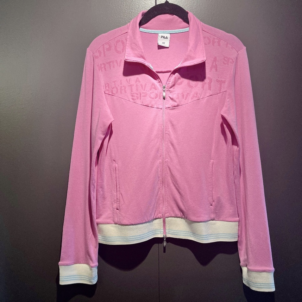 Fila Pink Athletic jacket Size Small EUC